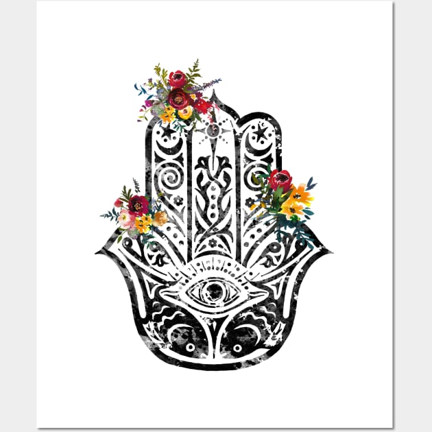 Hamsa Hand Wall Art by erzebeth